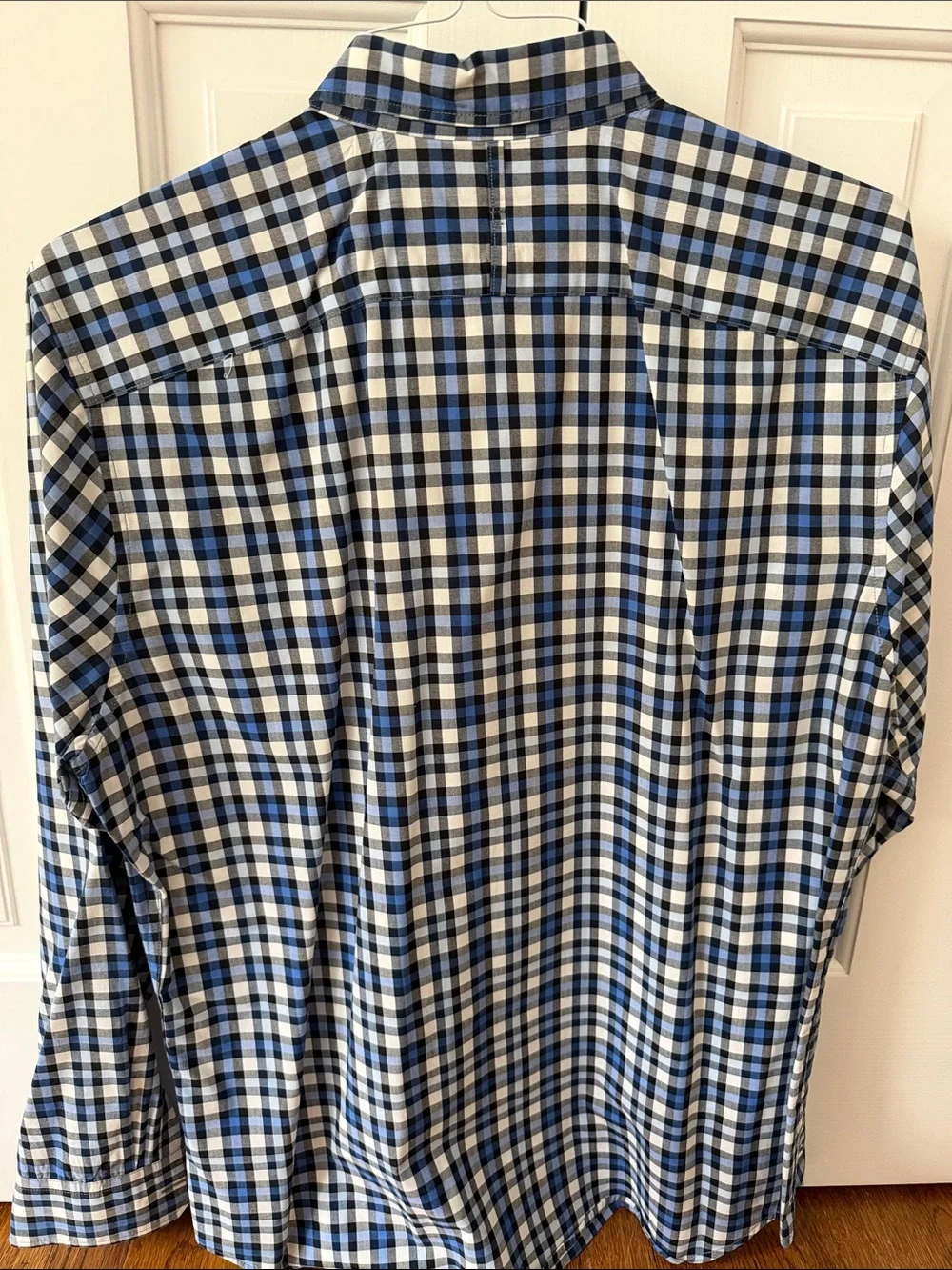 Banana Republic Blue and White Plaid Dress Shirt